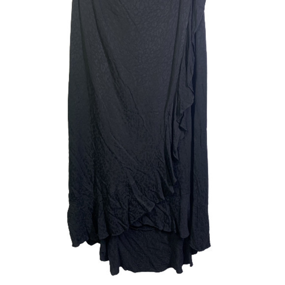 ILLA‎ ILLA Black Animal Print Wrap Midi Skirt - Picture 4 of 9